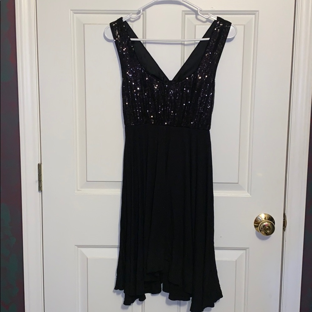 Black Sequined Dress